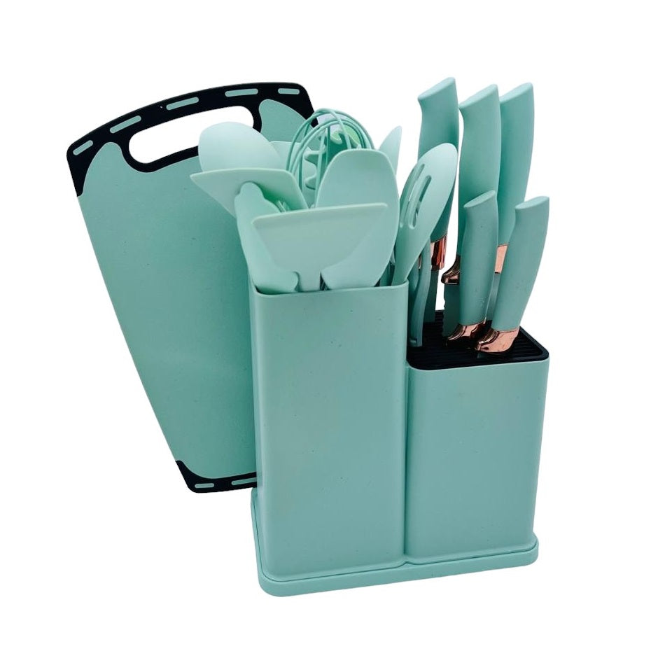 BL-06 Set de cuchillos con tabla para cortar