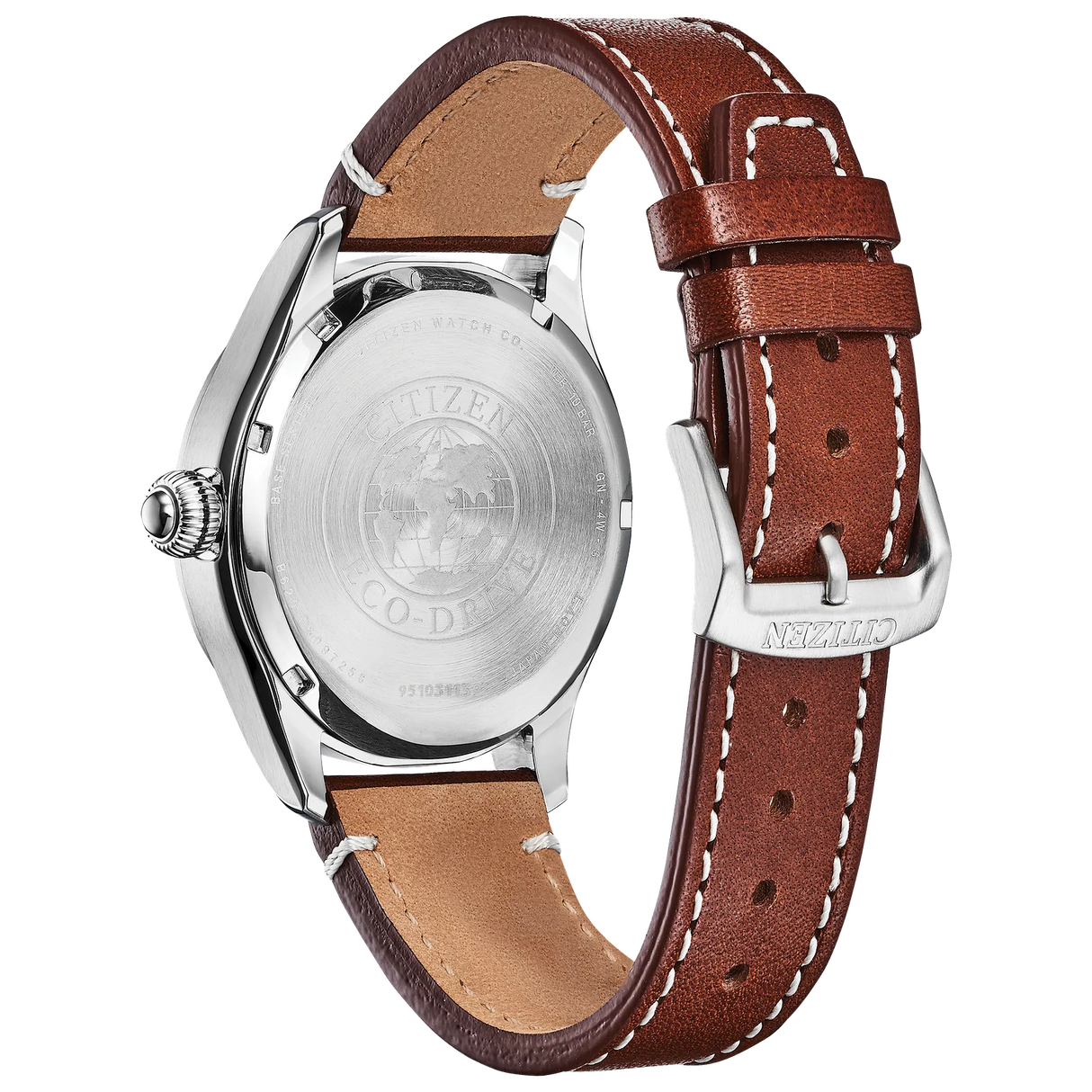 BM6838-17L Reloj Citizen Garrison de caballero pulsera de cuero