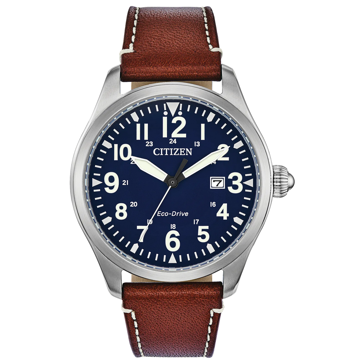 BM6838-17L Reloj Citizen Garrison de caballero pulsera de cuero