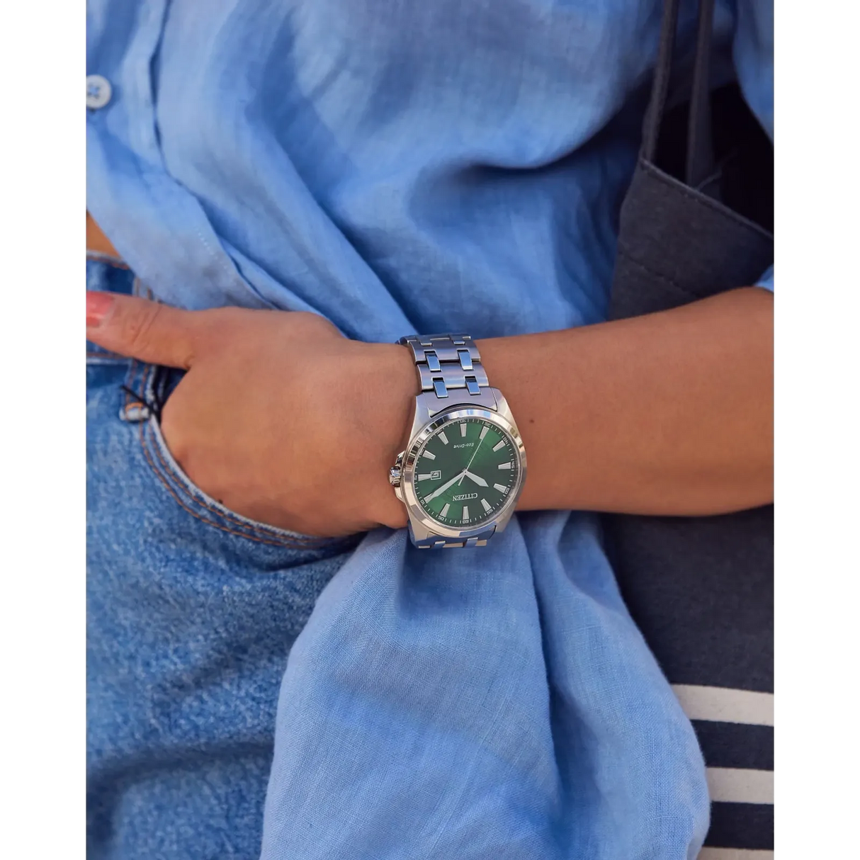 BM7530-50X Reloj Citizen Peyten unisex pulsera de acero inoxidable