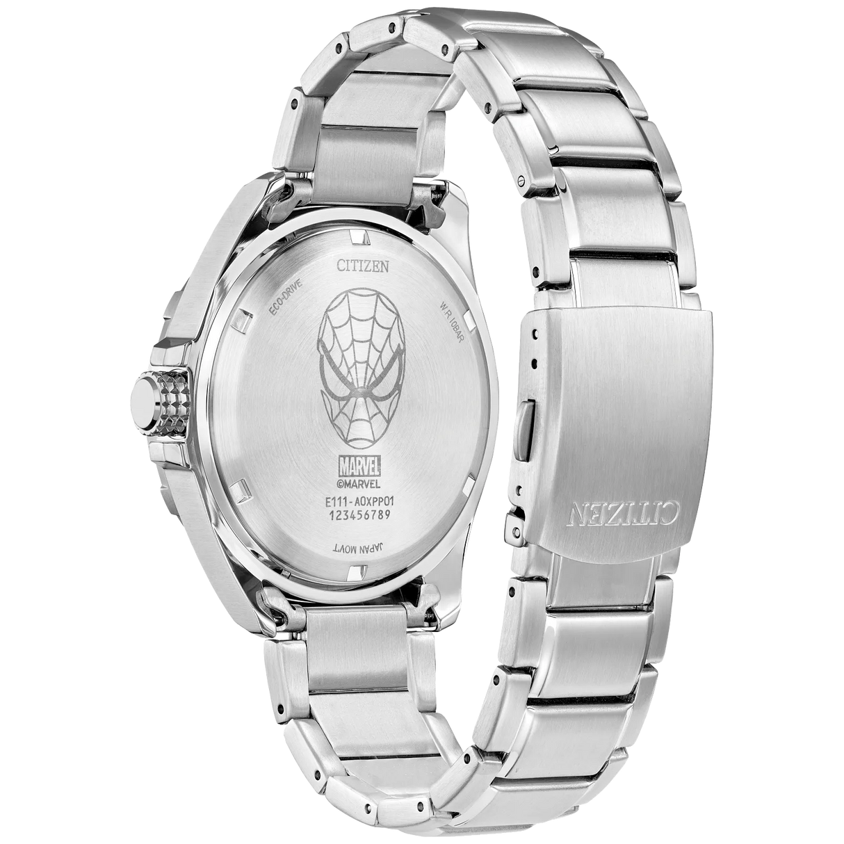 BM7610-52W Reloj Citizen Spider-Man de hombre pulsera de metal 44 mm