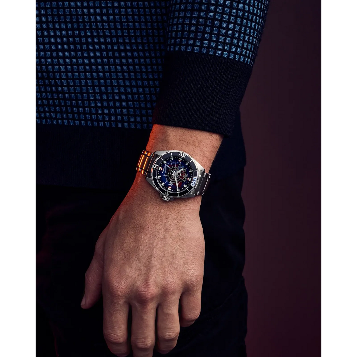 BM7610-52W Reloj Citizen Spider-Man de hombre pulsera de metal 44 mm