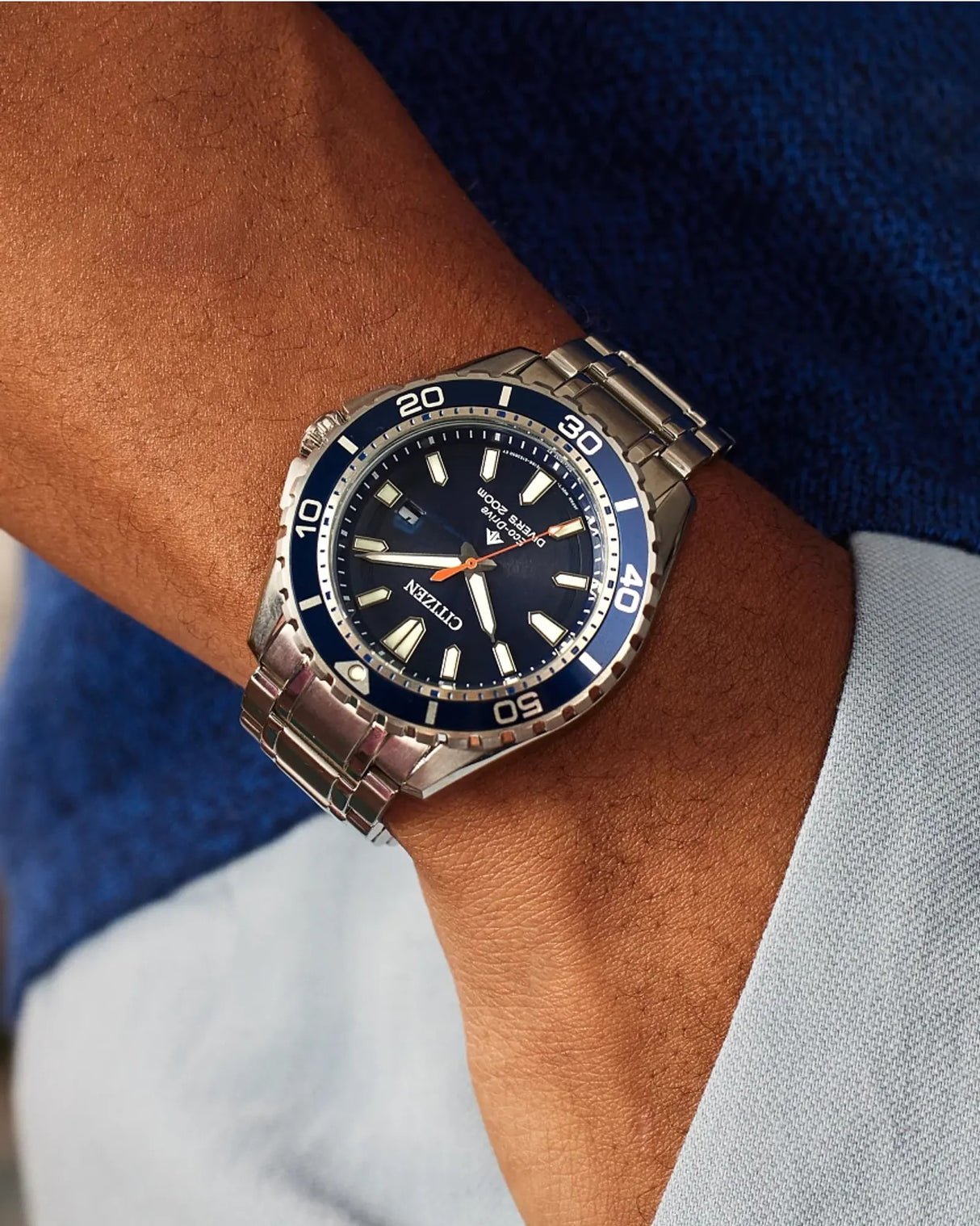 BN0191-55L Reloj Citizen Promaster Dive de hombre correa de metal Eco-Drive