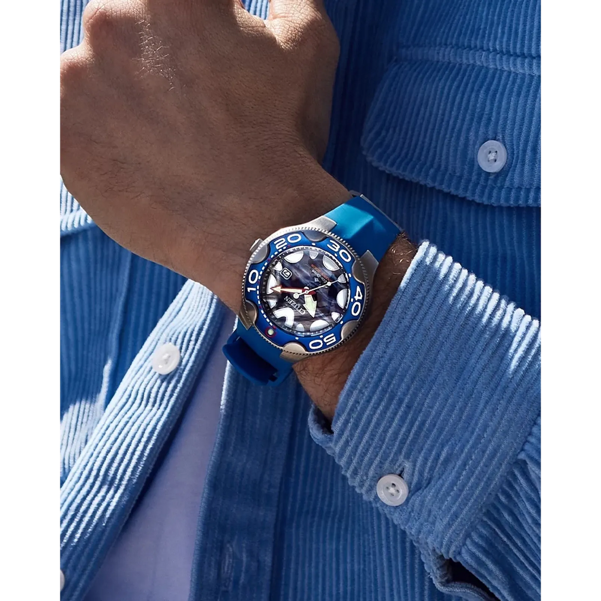 BN0238-02L Reloj Citizen Promaster Dive Blue Orca de hombre pulsera de resina