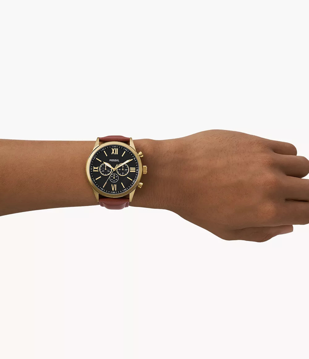 Reloj Fossil Flynn de caballero correa de cuero