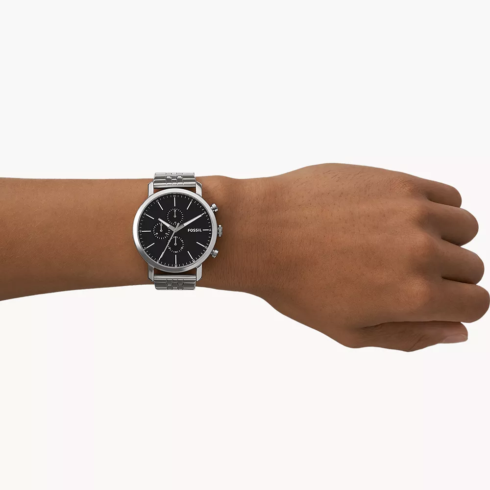 Reloj Fossil Luther de hombre correa de metal