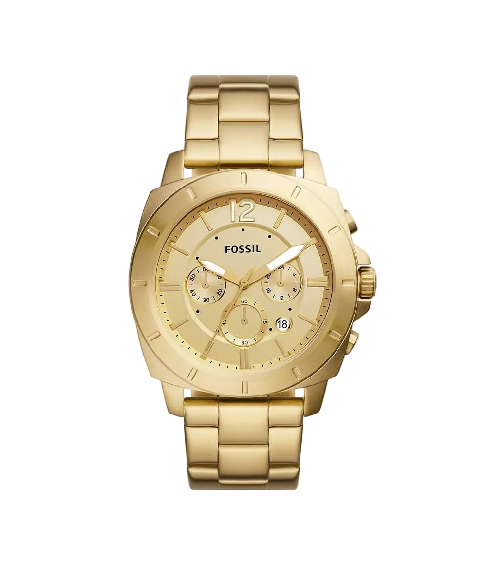 Fossil Privateer Cronógrafo Reloj para Hombre Pulsera de Metal Análogo 48 mm