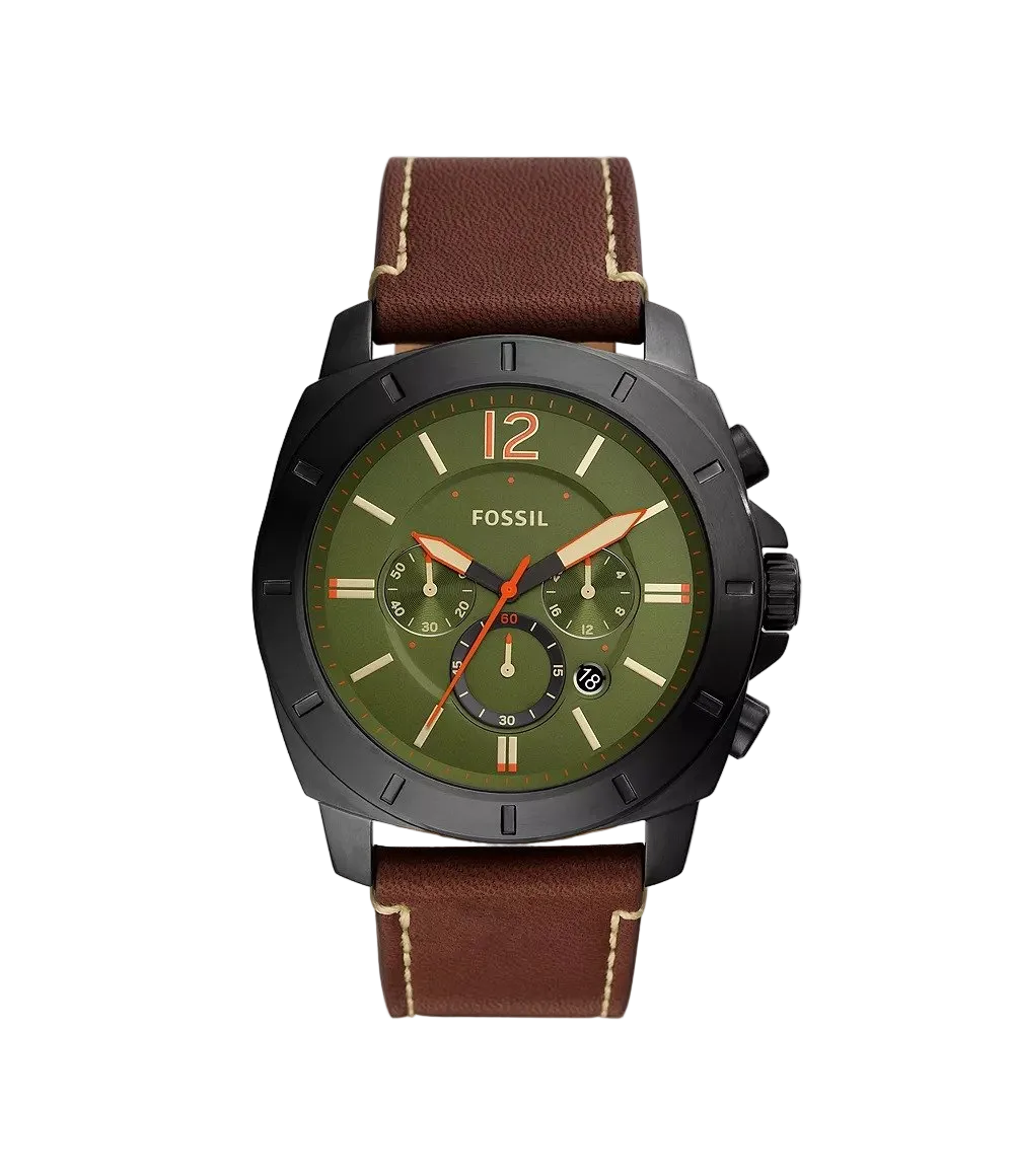 Fossil Privateer Reloj Análogo para Hombre Pulsera de Cuero