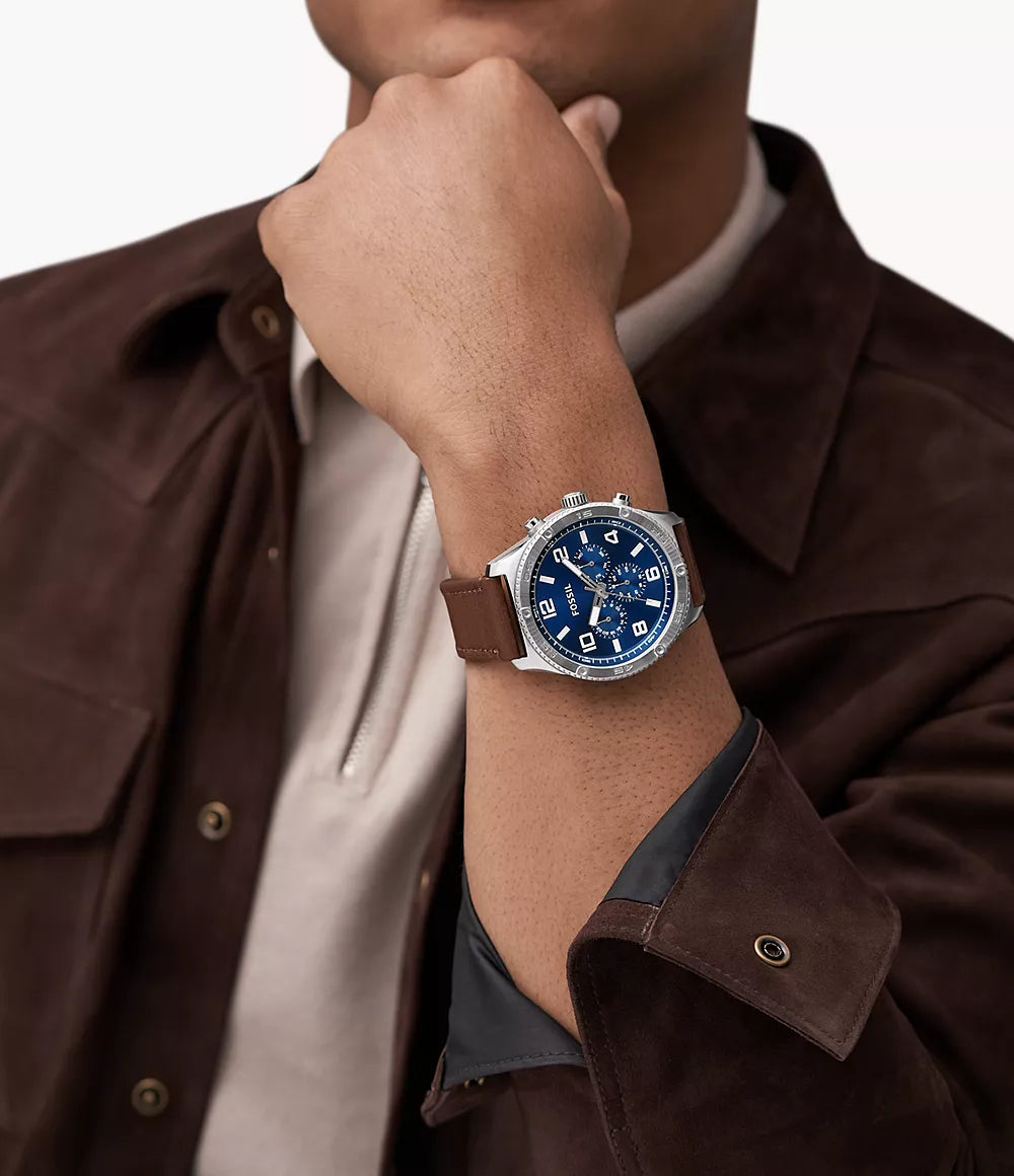 Reloj Fossil Brox de caballero correa de piel