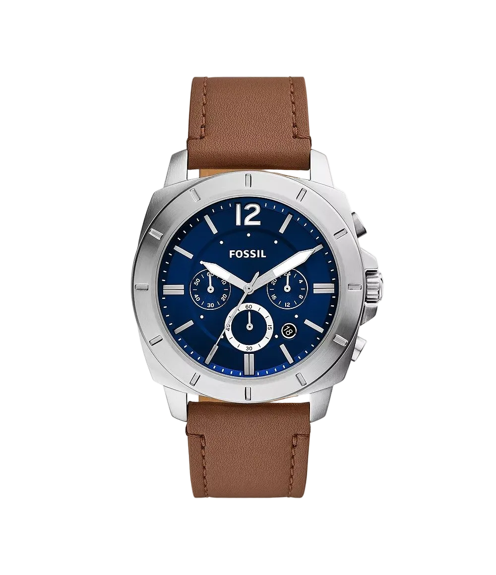 Fossil Privateer Reloj Análogo para Hombre Pulsera de Cuero