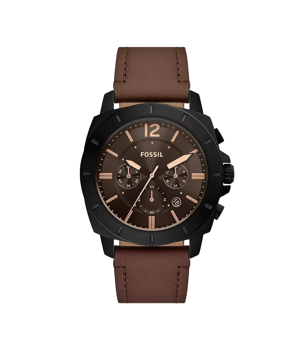 Fossil Privateer Reloj Análogo para Hombre Pulsera de Cuero