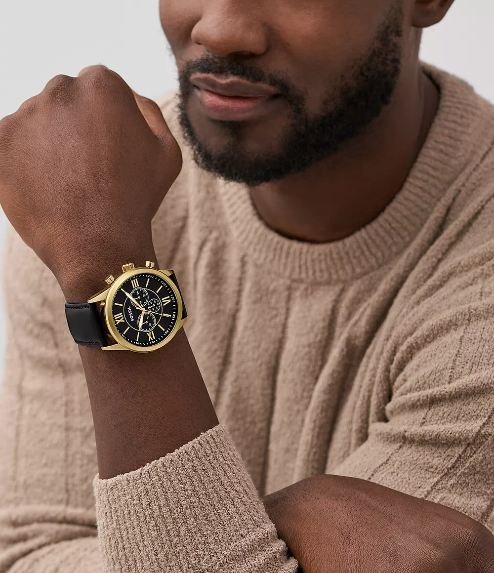 Reloj Fossil Flynn de caballero correa de cuero