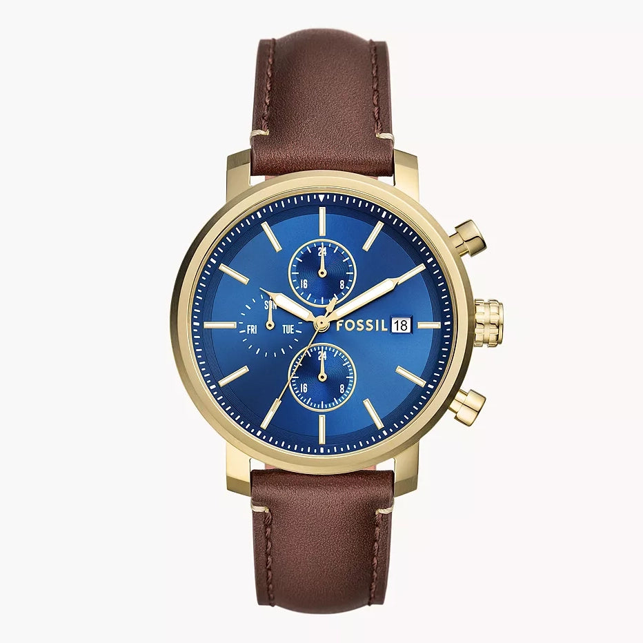 Reloj Fossil Rhett de caballero pulsera de piel