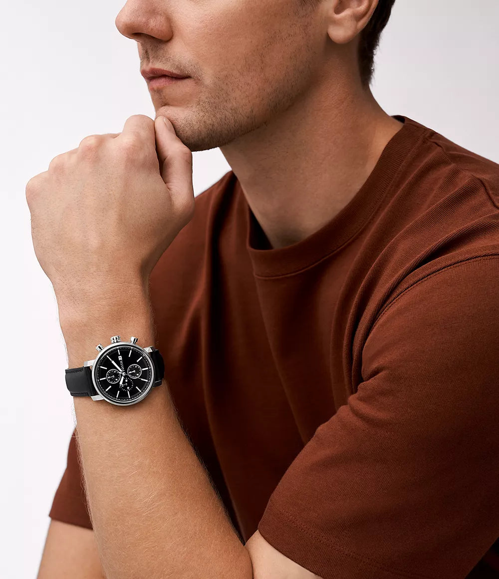 Reloj Fossil Rhett de caballero pulsera de piel