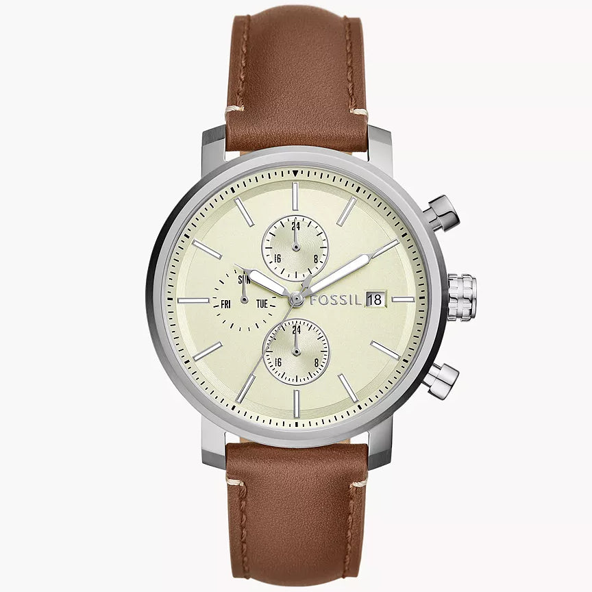 Reloj Fossil Rhett de caballero pulsera de piel