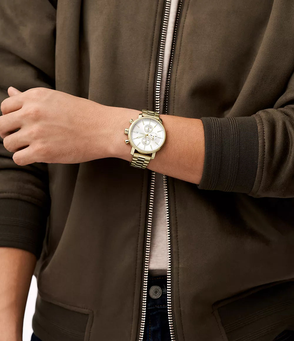 Fossil Rhett Multifunction Reloj para Hombre Pulsera de Metal Análogo