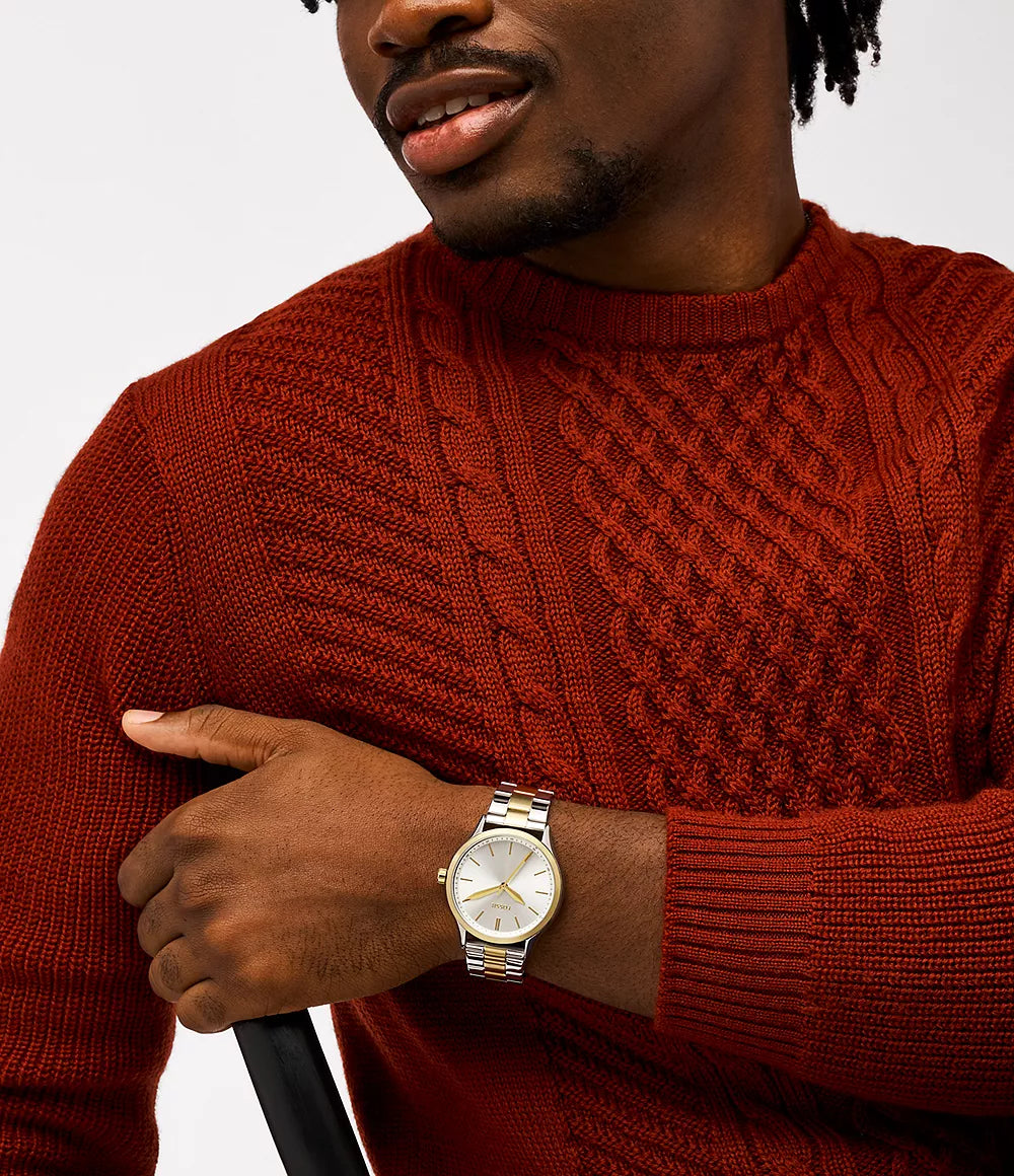 Fossil Fenmore Reloj Análogo para Hombre Pulsera de Metal