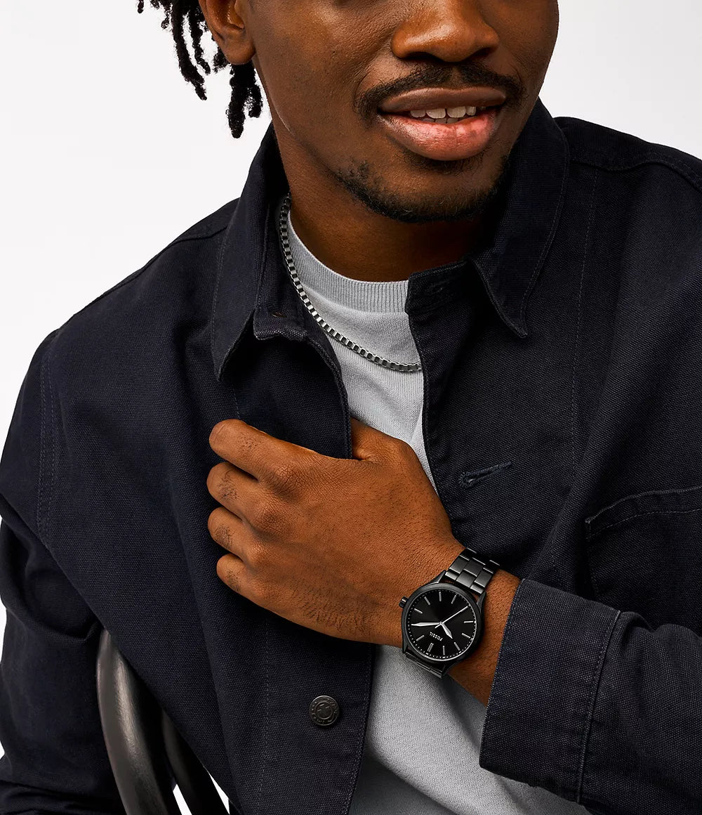 Fossil Fenmore Reloj Análogo para Hombre Pulsera de Metal