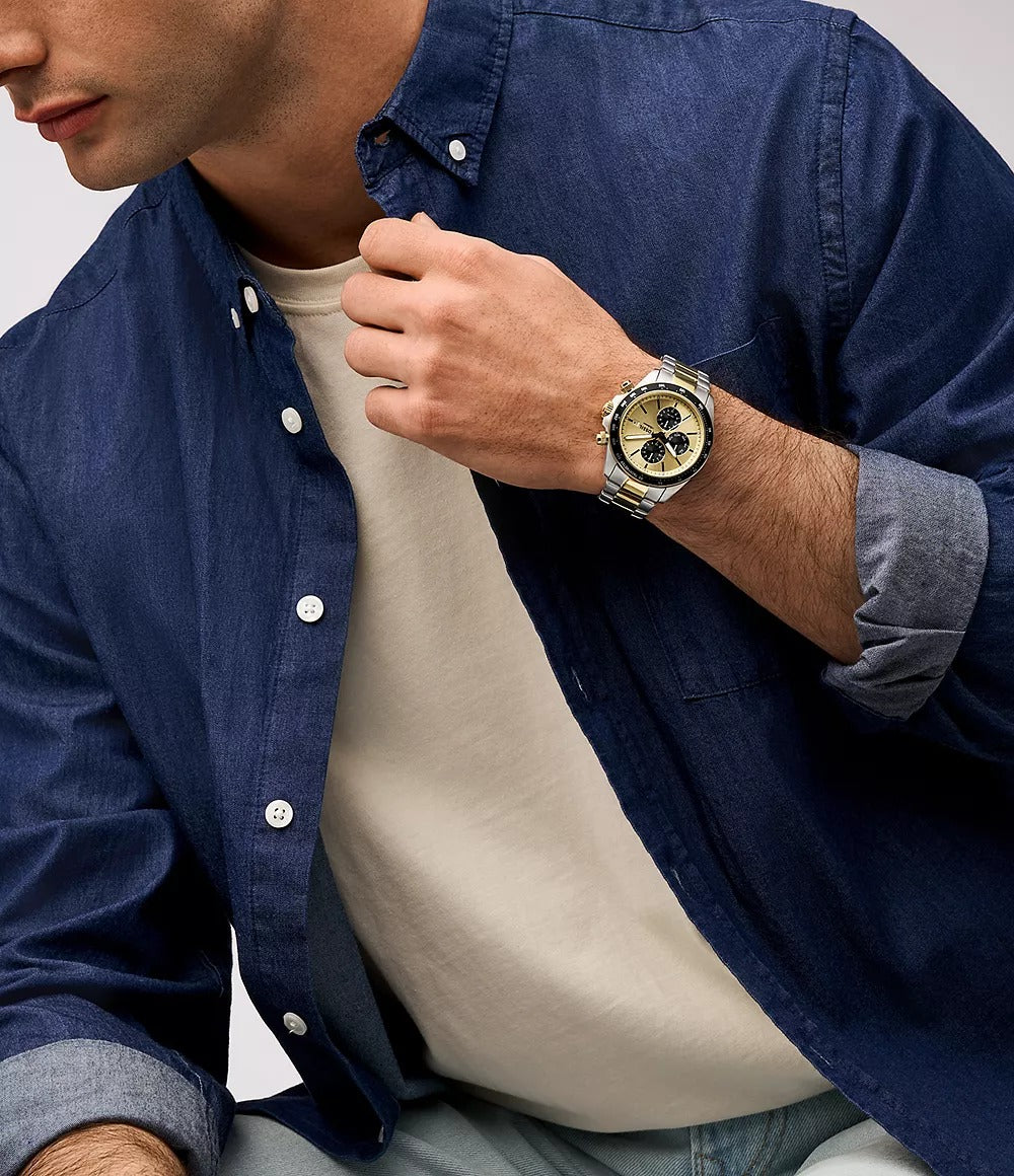 Fossil Autocross Reloj para Caballero Pulsera de Metal Análogo