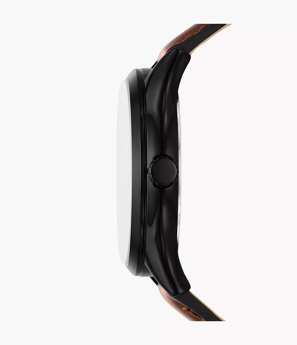 Reloj Fossil Fenmore de caballero pulsera de piel 44 mm