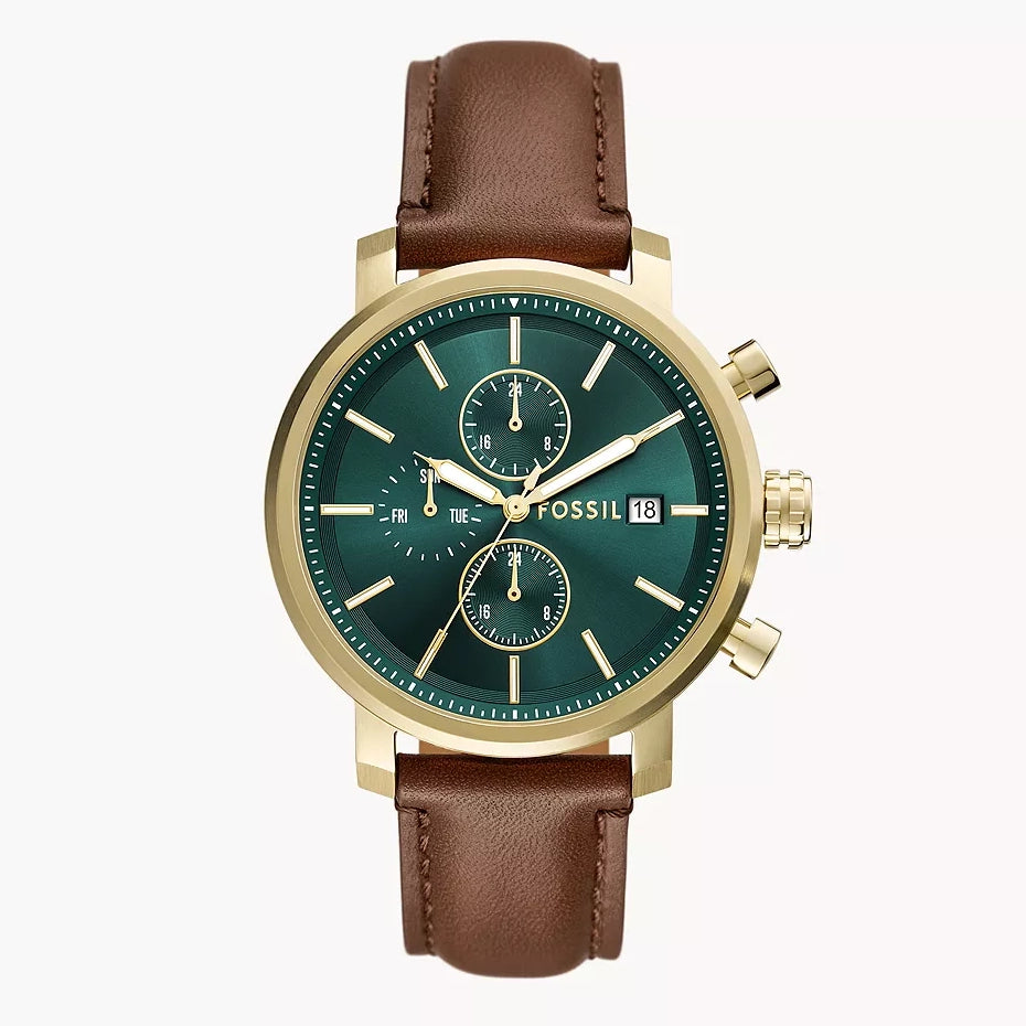 Reloj Fossil Rhett de caballero pulsera de piel