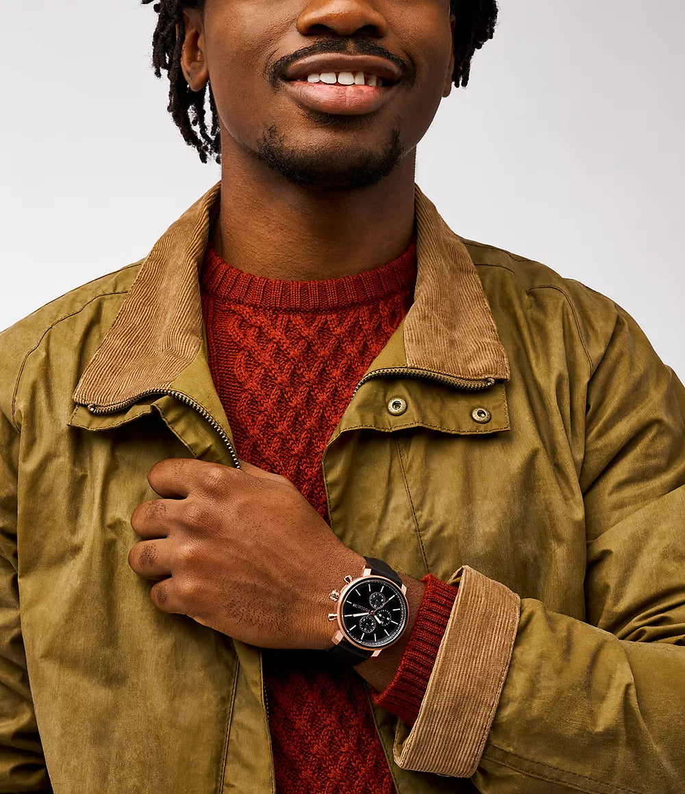 Reloj Fossil Rhett de caballero pulsera de piel