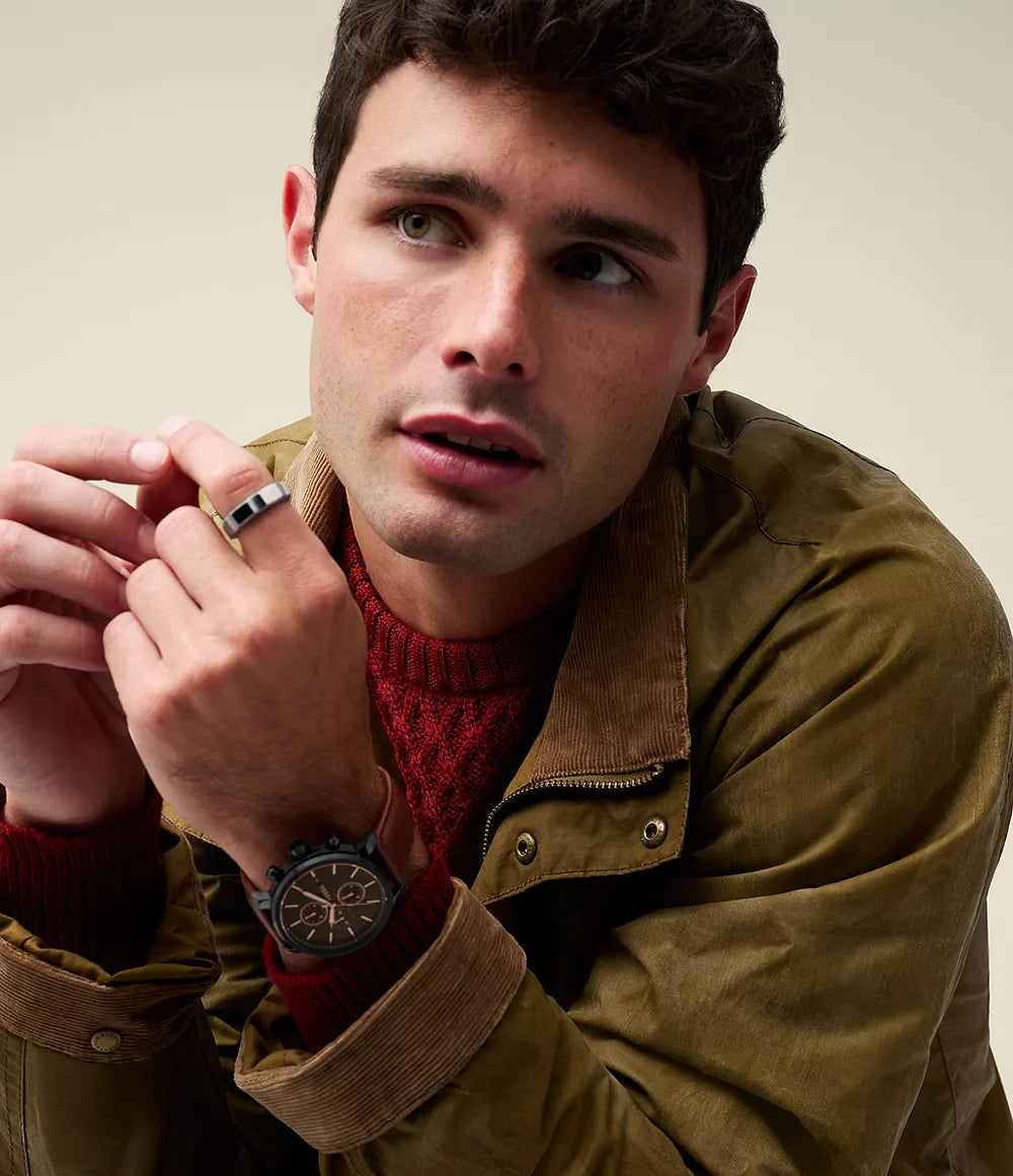 Reloj Fossil Rhett de caballero pulsera de piel