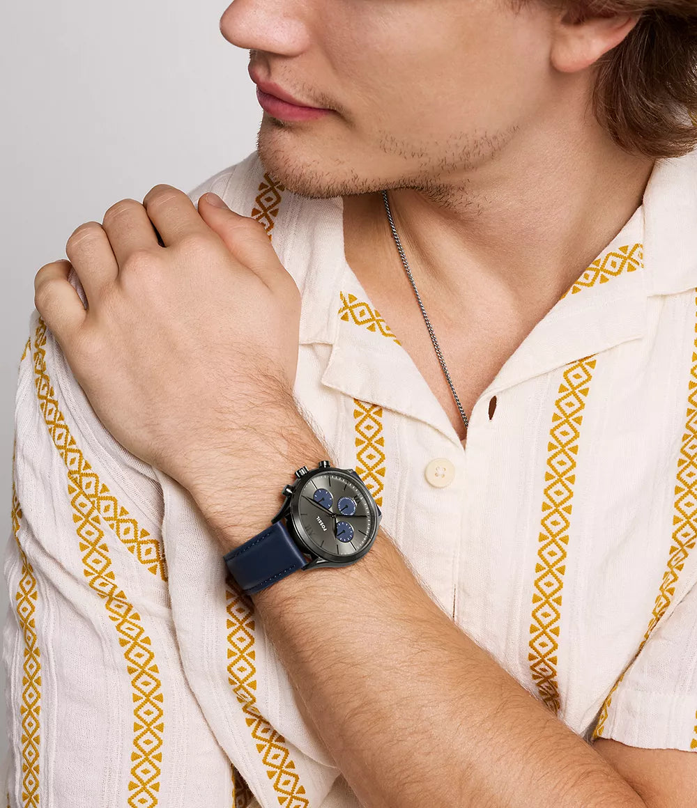 Fossil Fenmore Multifunction Reloj para Hombre Pulsera de Cuero Análogo