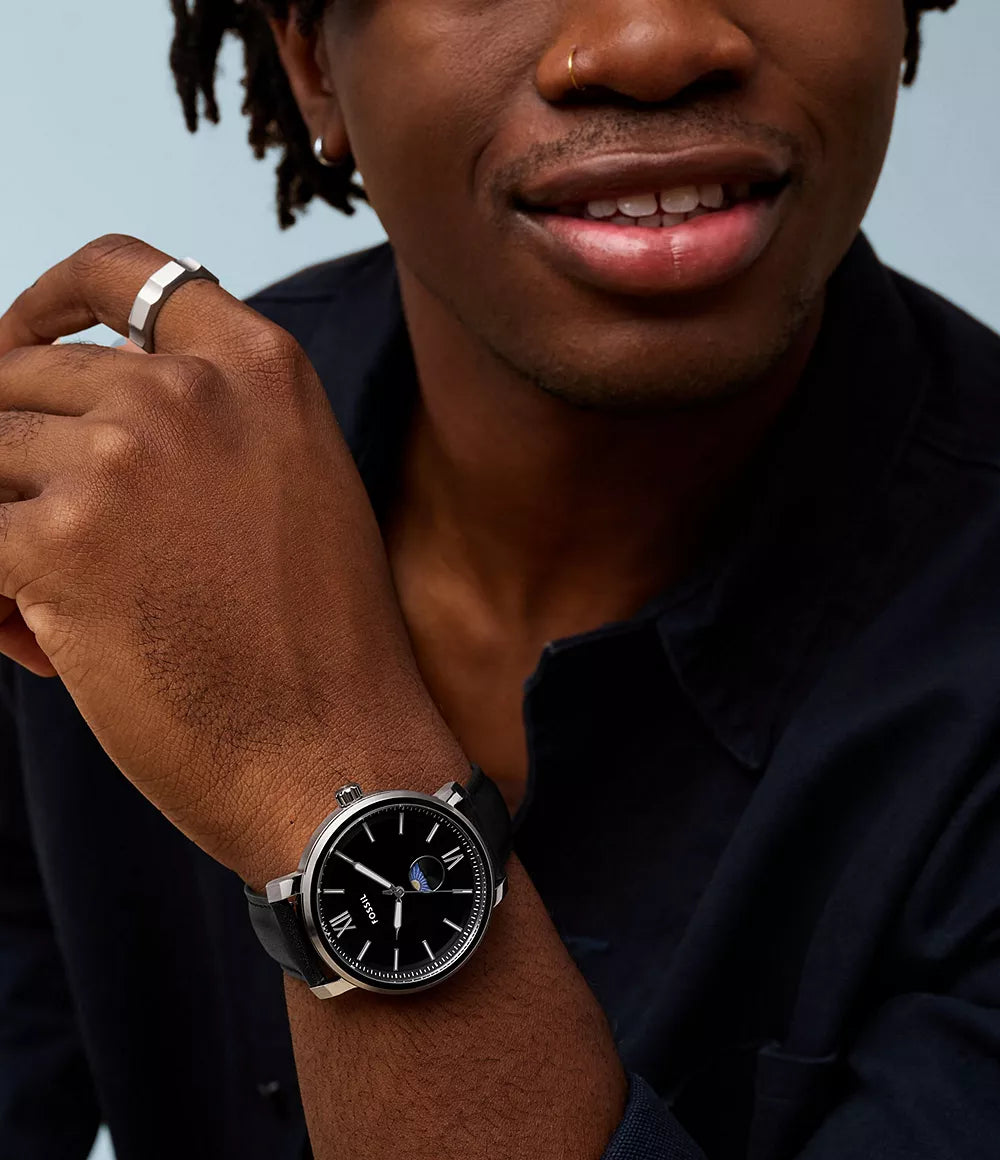 Reloj Fossil Rhett de caballero pulsera de piel