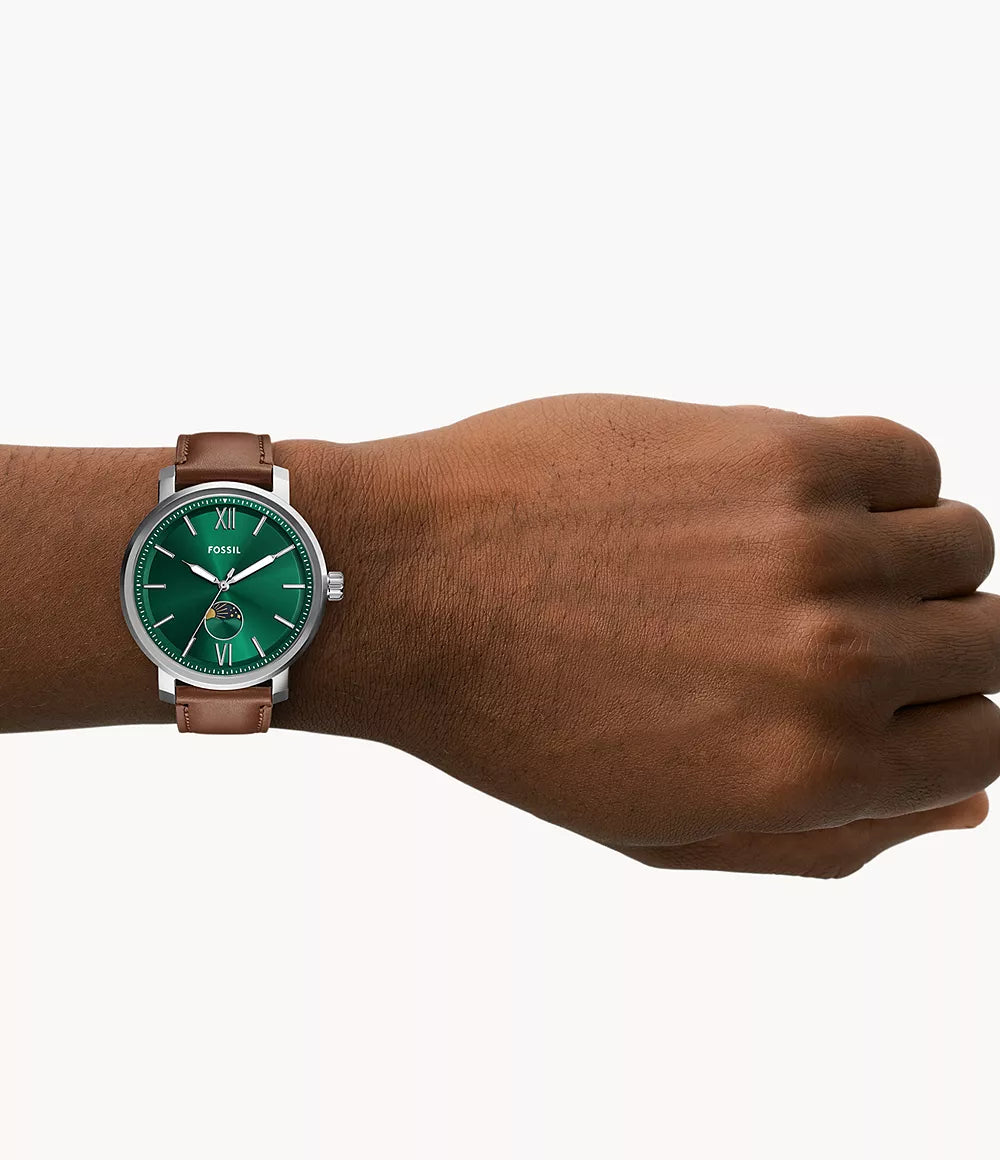 Reloj Fossil Rhett de caballero pulsera de piel