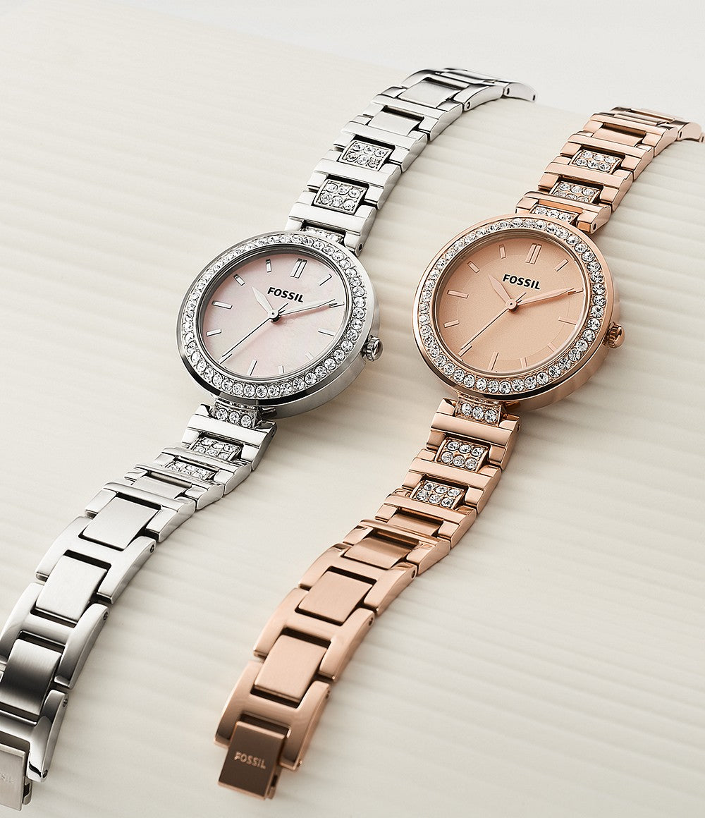 Fossil Karli Reloj Análogo para Mujer Pulsera de Metal