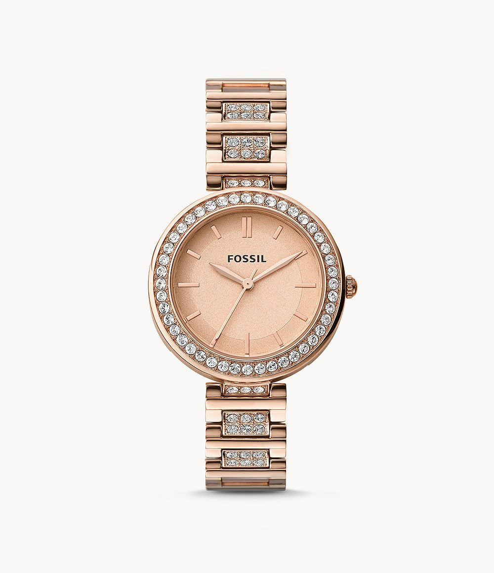 Fossil Karli Reloj Análogo para Mujer Pulsera de Metal