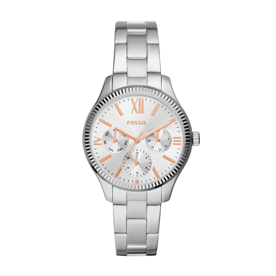 Fossil Rye Reloj Análogo para Mujer Pulsera de Metal