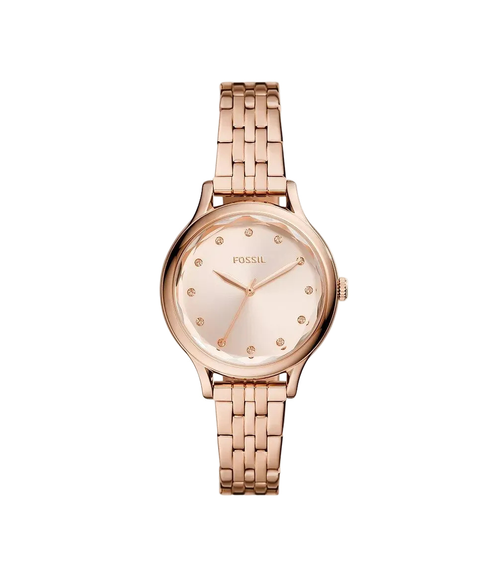 Fossil Laney Reloj Análogo para Mujer Pulsera de Metal