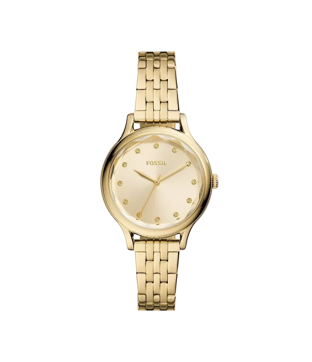 Fossil Laney Reloj Análogo para Mujer Pulsera de Metal