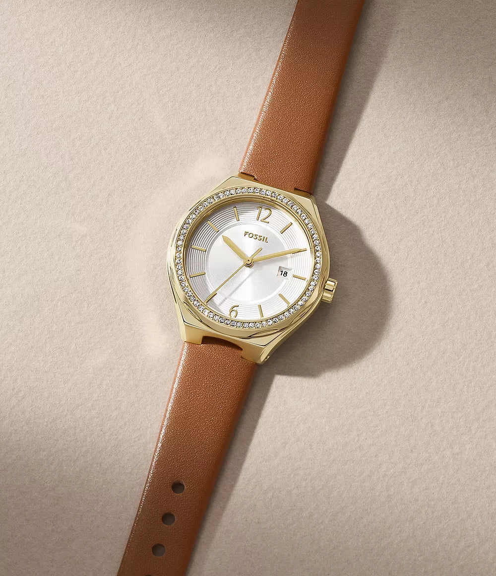 Reloj Fossil Eevie de dama banda de piel 30 mm