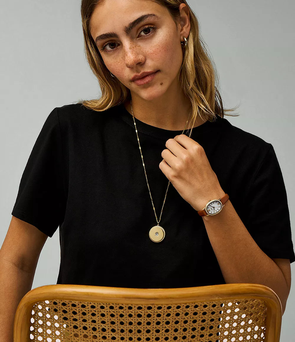 Reloj Fossil Prenny de dama pulsera de piel 23 mm