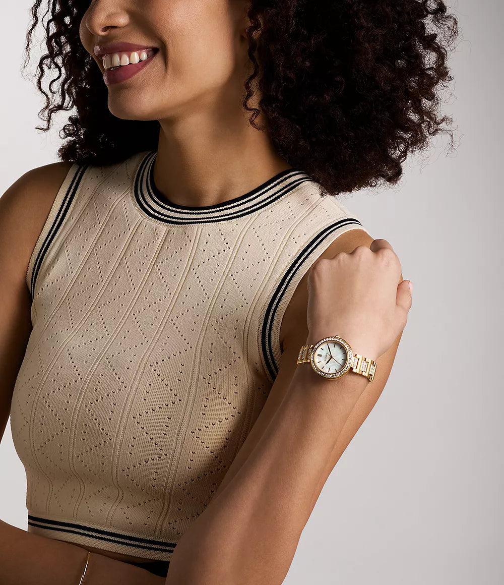 Fossil Karli Reloj Análogo para Mujer Pulsera de Metal