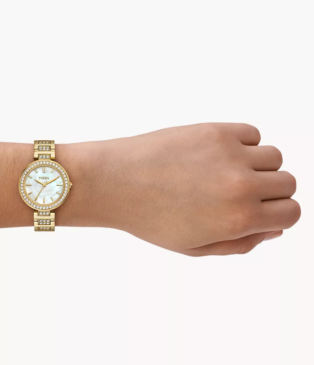 Fossil Karli Reloj Análogo para Mujer Pulsera de Metal
