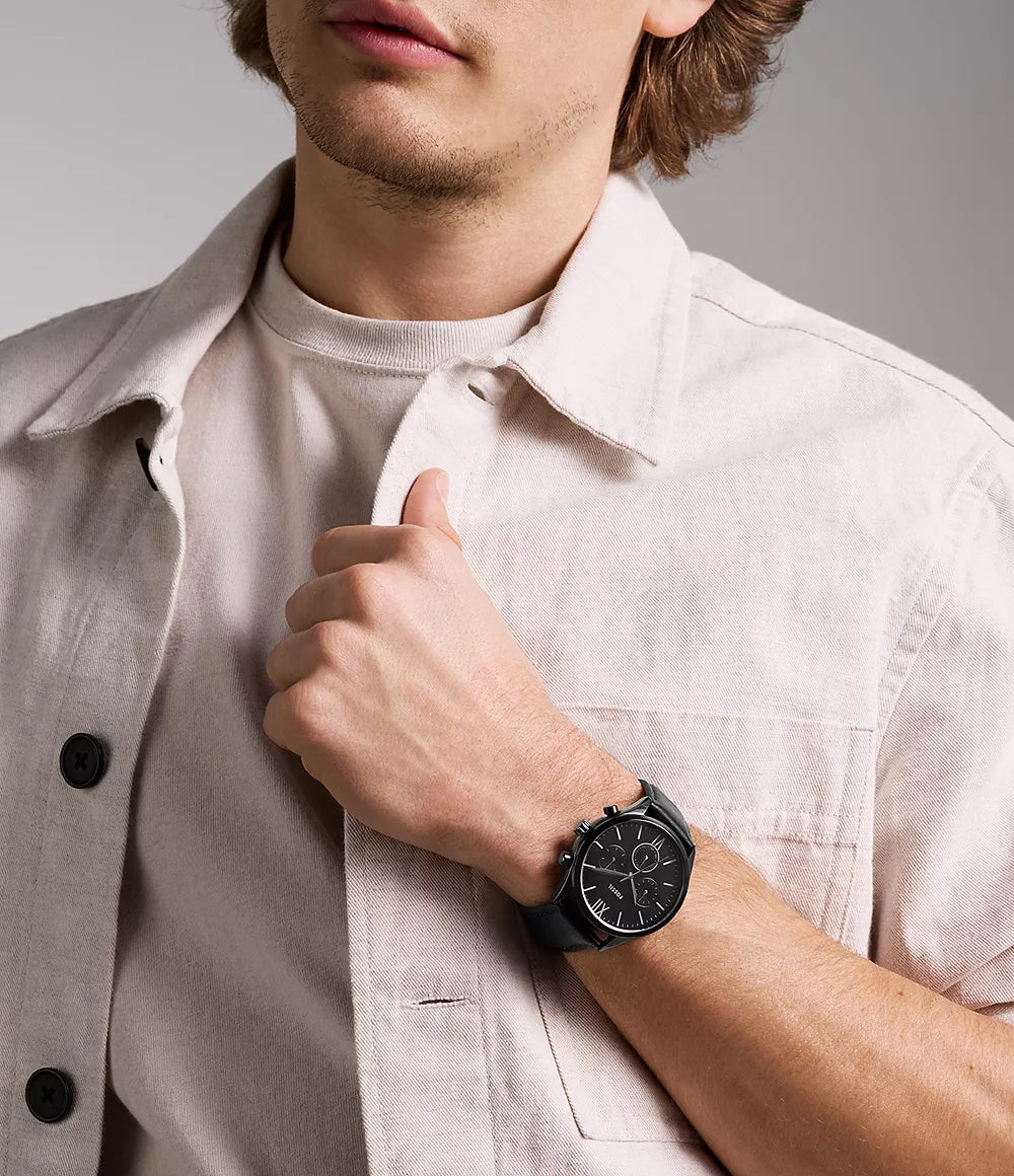 Fossil Fenmore Multifunction Reloj para Hombre Pulsera de Cuero Análogo