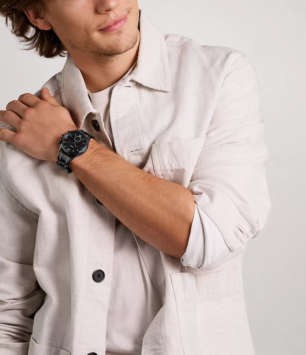 Fossil Fenmore Reloj Análogo para Hombre Pulsera de Metal