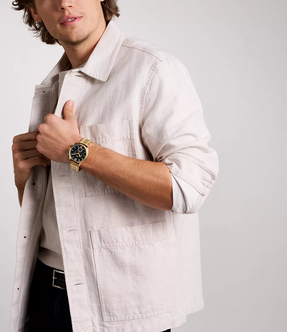 Fossil Fenmore Reloj Análogo para Hombre Pulsera de Metal