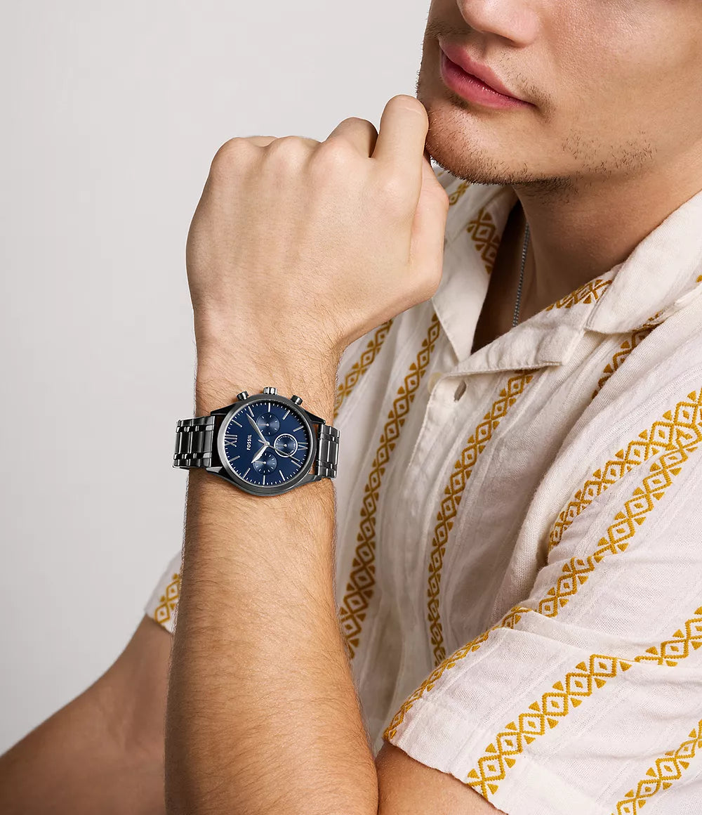 Fossil Fenmore Reloj Análogo para Hombre Pulsera de Metal