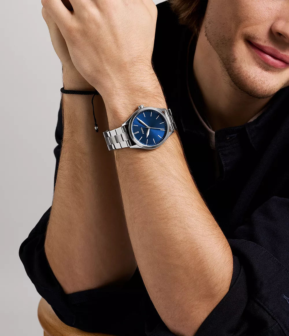 Fossil Fenmore Reloj Análogo para Hombre Pulsera de Metal
