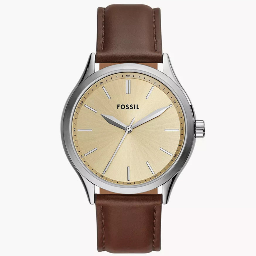 Reloj Fossil Fenmore de caballero pulsera de piel 44 mm