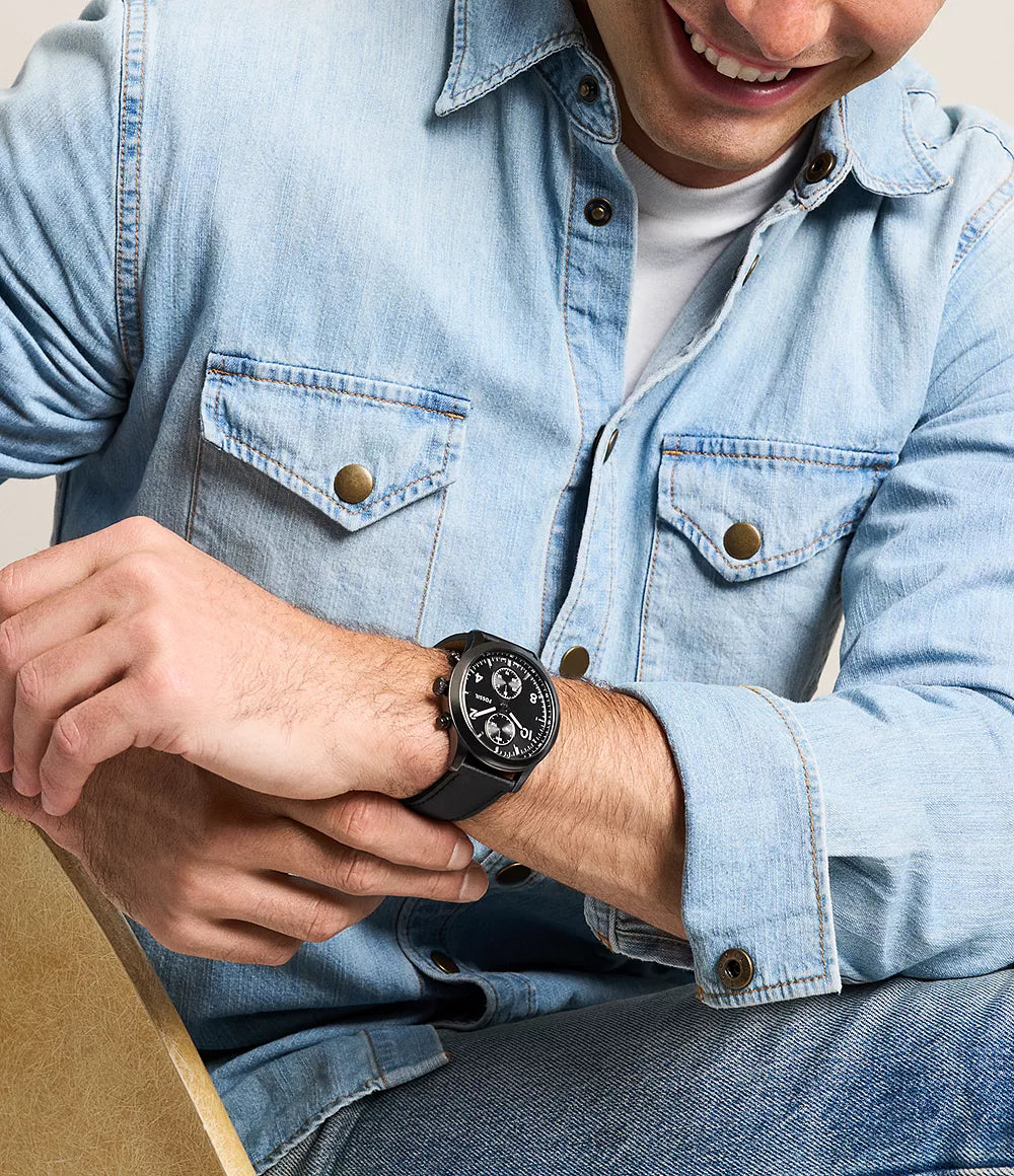 Reloj Fossil Bennett de hombre pulsera de piel 45 mm