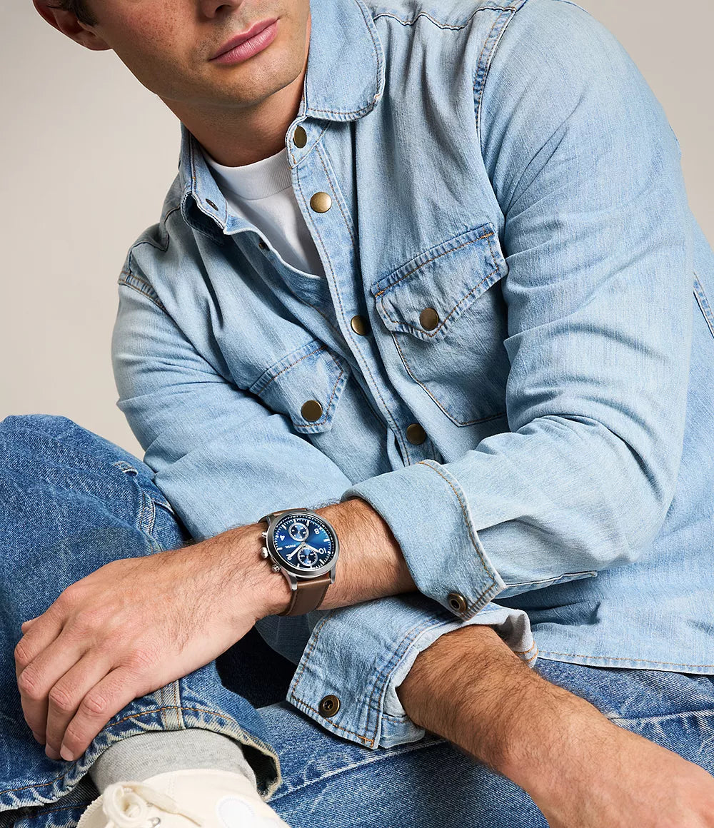 Reloj Fossil Bennett de hombre pulsera de piel 45 mm