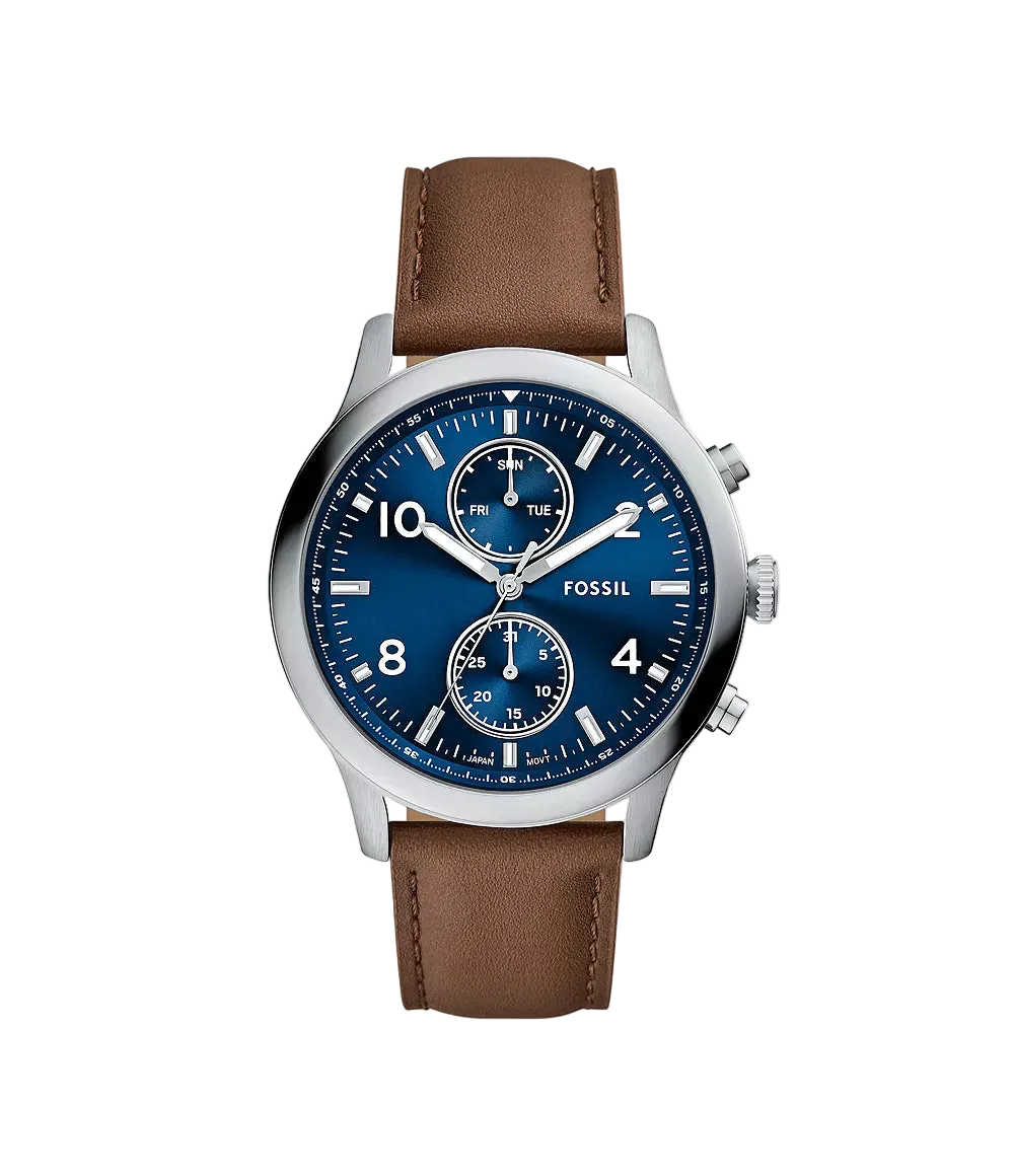 Reloj Fossil Bennett de hombre pulsera de piel 45 mm
