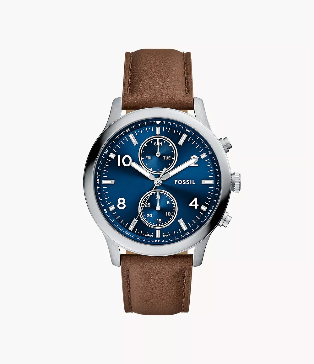 Reloj Fossil Bennett de hombre pulsera de piel 45 mm