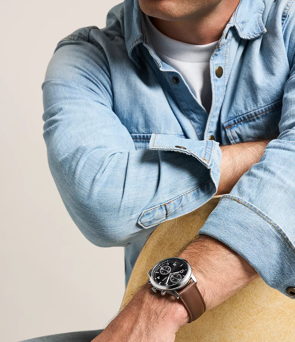 Reloj Fossil Bennett de hombre pulsera de piel 45 mm